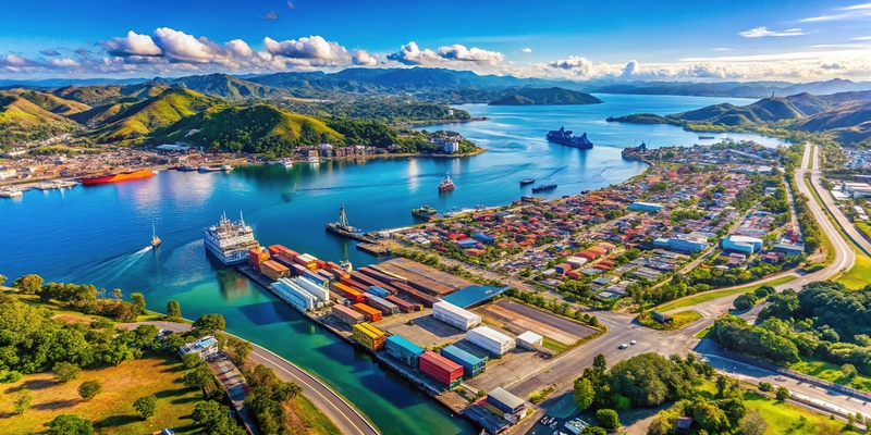 Aerial view of Port Moresby, Papua New Guinea of shipping containers importing and exporting - Photo credit ID 379247972 © Curie Duprat | Dreamstime.com Aerial view of Port Moresby, Papua New Guinea of shipping containers importing and exporting - Photo credit ID 379247972 © Curie Duprat | Dreamstime.com