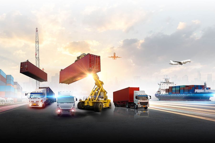 Various freight images - truck, ship, plane etc- signifying the supply chain management service that Western High provides for businesses manufacturing in China or overseas Various freight images - truck, ship, plane etc- signifying the supply chain management service that Western High provides for businesses manufacturing in China or overseas